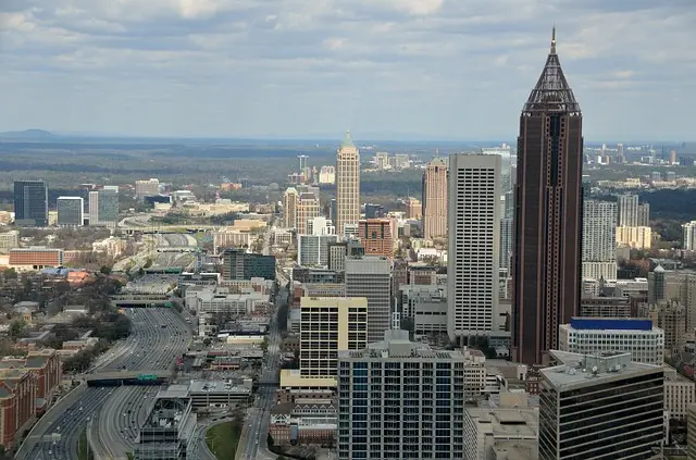 downtown Atlanta aerial